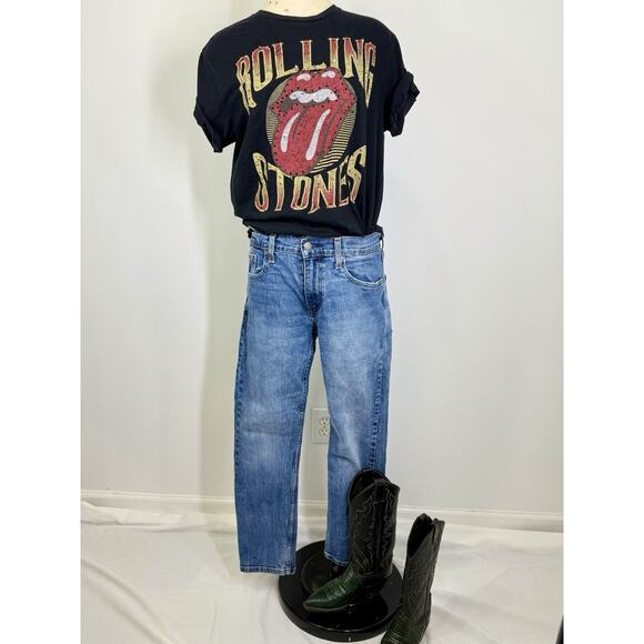 Authentic rolling stones black tee w rhinestones - Picture 10 of 12